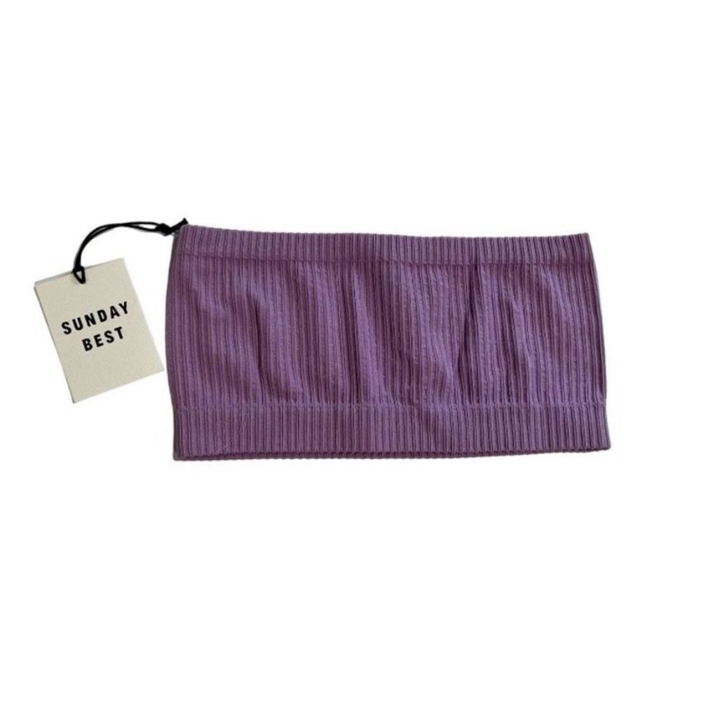 nwt aritzia sunday best since seamless bandeau top amethyst lilac purple size L - Picture 2 of 4